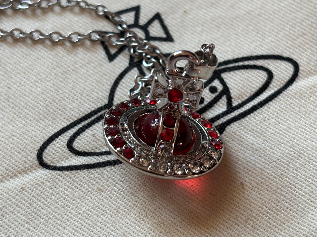 Vivienne Westwood Orb Necklace - red