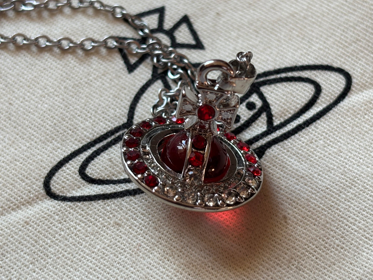 Vivienne Westwood Orb Necklace - red