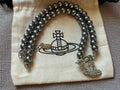 Vivienne Westwood Silver Pearl Necklace