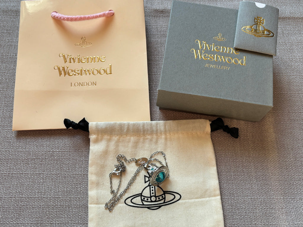 Vivienne Westwood Orb Necklace - angel blue