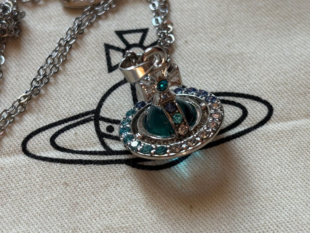 Vivienne Westwood Orb Necklace - angel blue