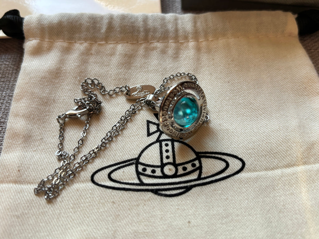 Vivienne Westwood Orb Necklace - angel blue