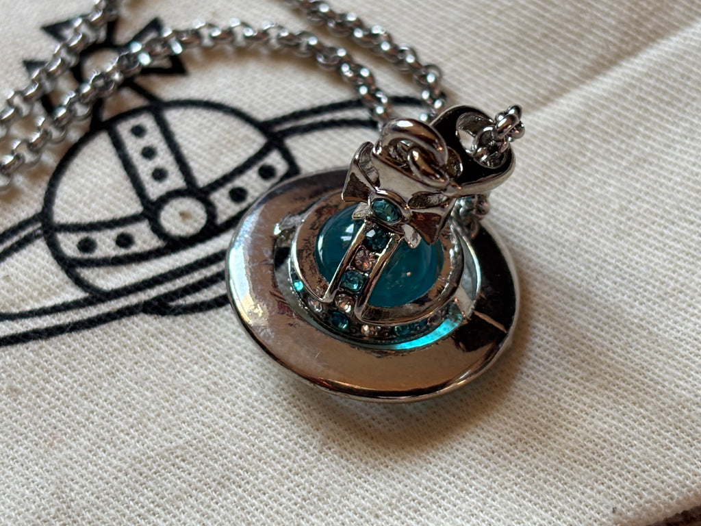 Vivienne Westwood Orb Necklace - Baby Blue