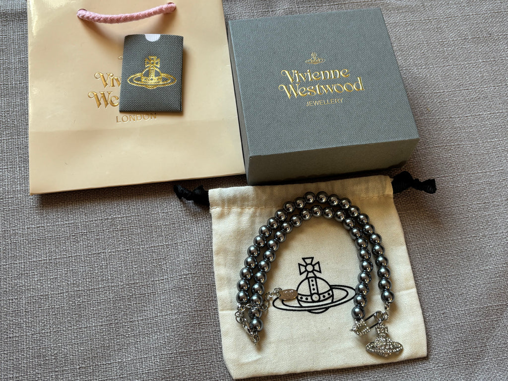 Vivienne Westwood Silver Pearl Necklace