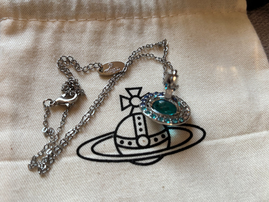 Vivienne Westwood Orb Necklace - angel blue